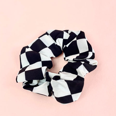 Scrunchie cuadros Grandes - MariaBolo Accesorios