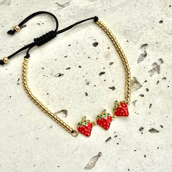 Pulsera tres fresas 🍓 balin