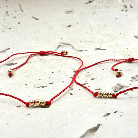Pulsera Balín Hilo Rojo Pareja