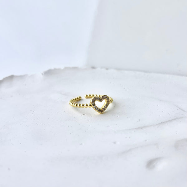 Anillo corazon y punto